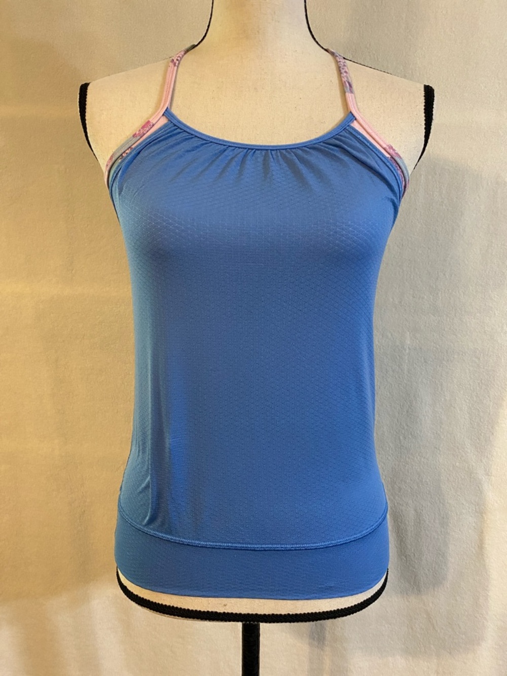 Ivivva athletica periwinkle blue pink double dutch racerback tank